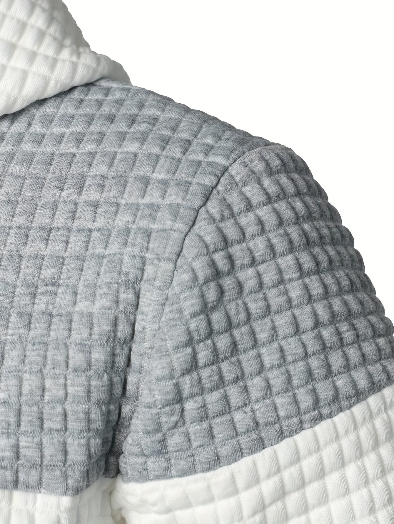 Plus Size Men's Contrast Color Hooded Sweatshirt For Spring Fall Winter