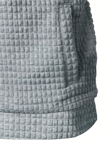 Plus Size Men's Contrast Color Hooded Sweatshirt For Spring Fall Winter