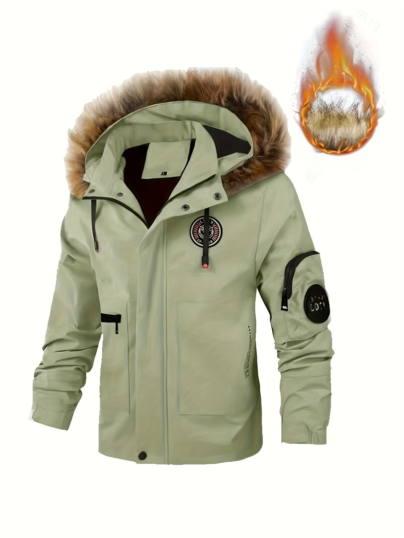 Men's Plus Size Casual Autumn and Winter Flight Jacket