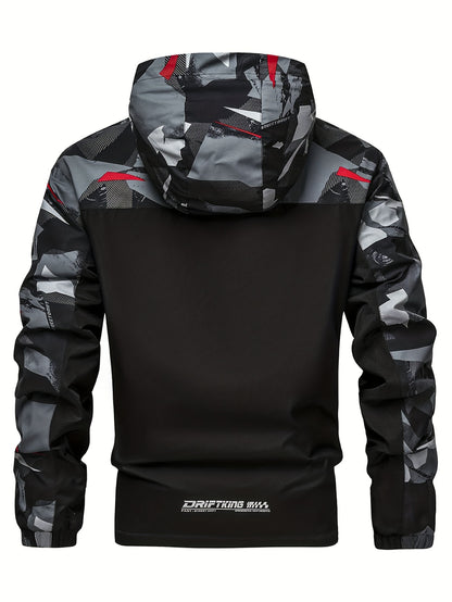 Men'S Plus Size Hooded Jacket - Thickened Winter Coat with Full-Zip Closure