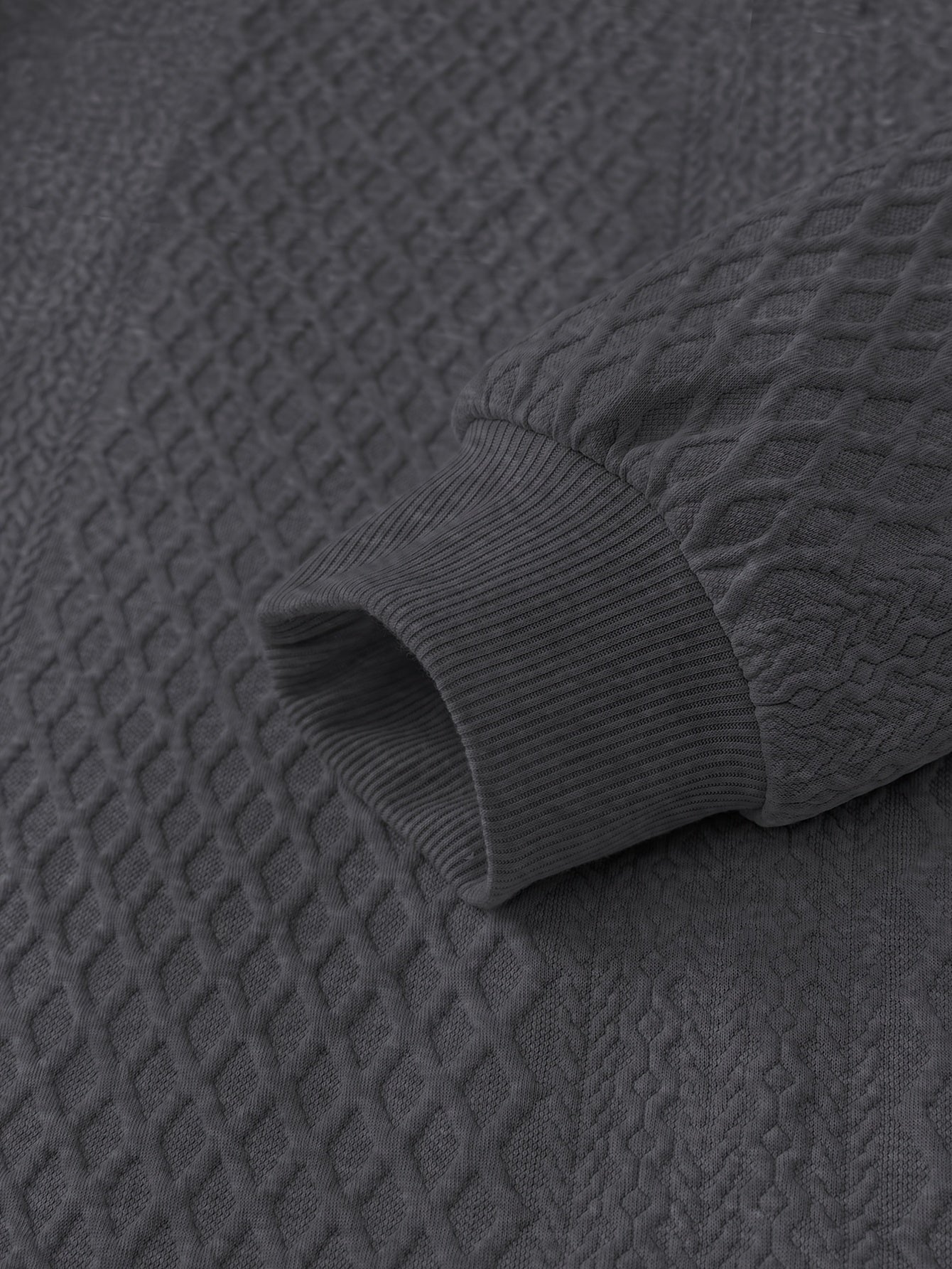 Plus Size Casual Grid-Pattern Sweater