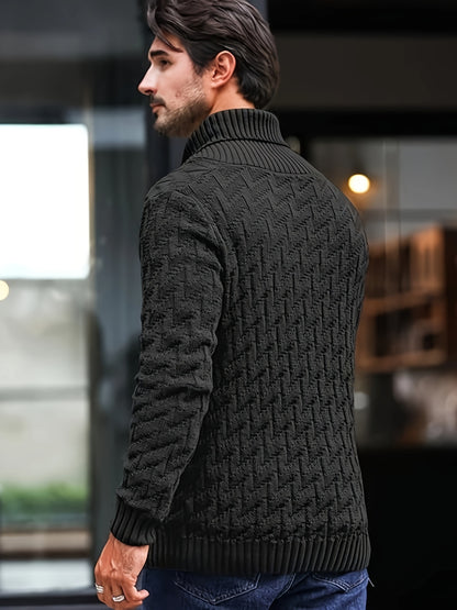 Plus Size Knit Sweater, Casual Pullover with Button Detai