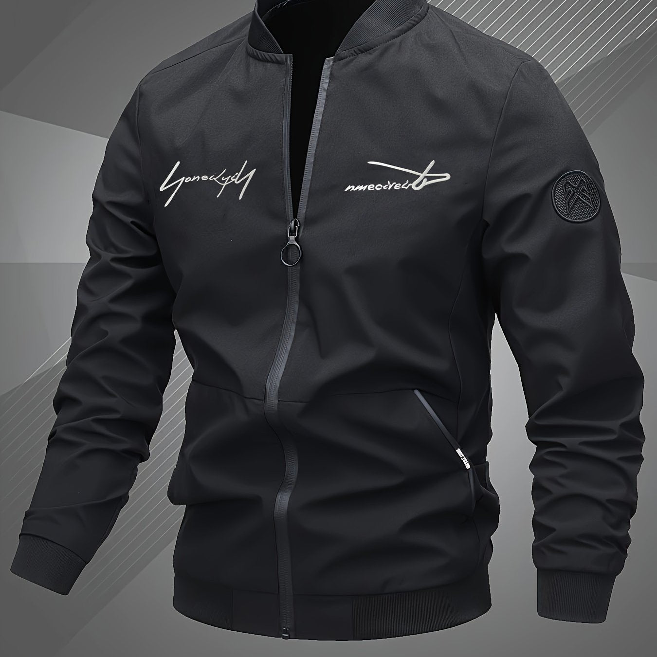 Men's Plus Size Baseball Jacket