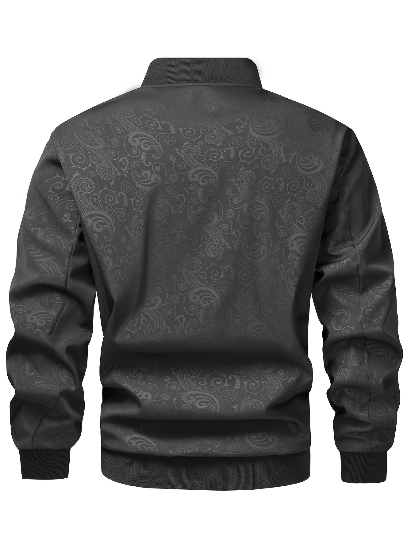 Plus Size Jacket - Fall/Winter Outerwear with Geometric Pattern