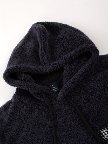 Plus Size Autumn/Winter Double-Sided Fleece Set with Mouse Pocket