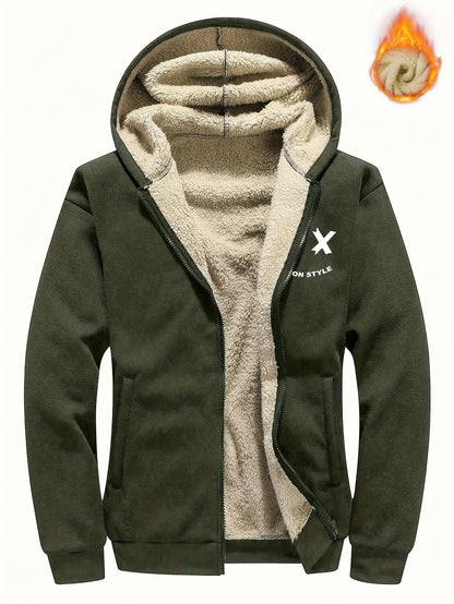 Men’s Plus Size Corduroy Sherpa-Lined Jacket