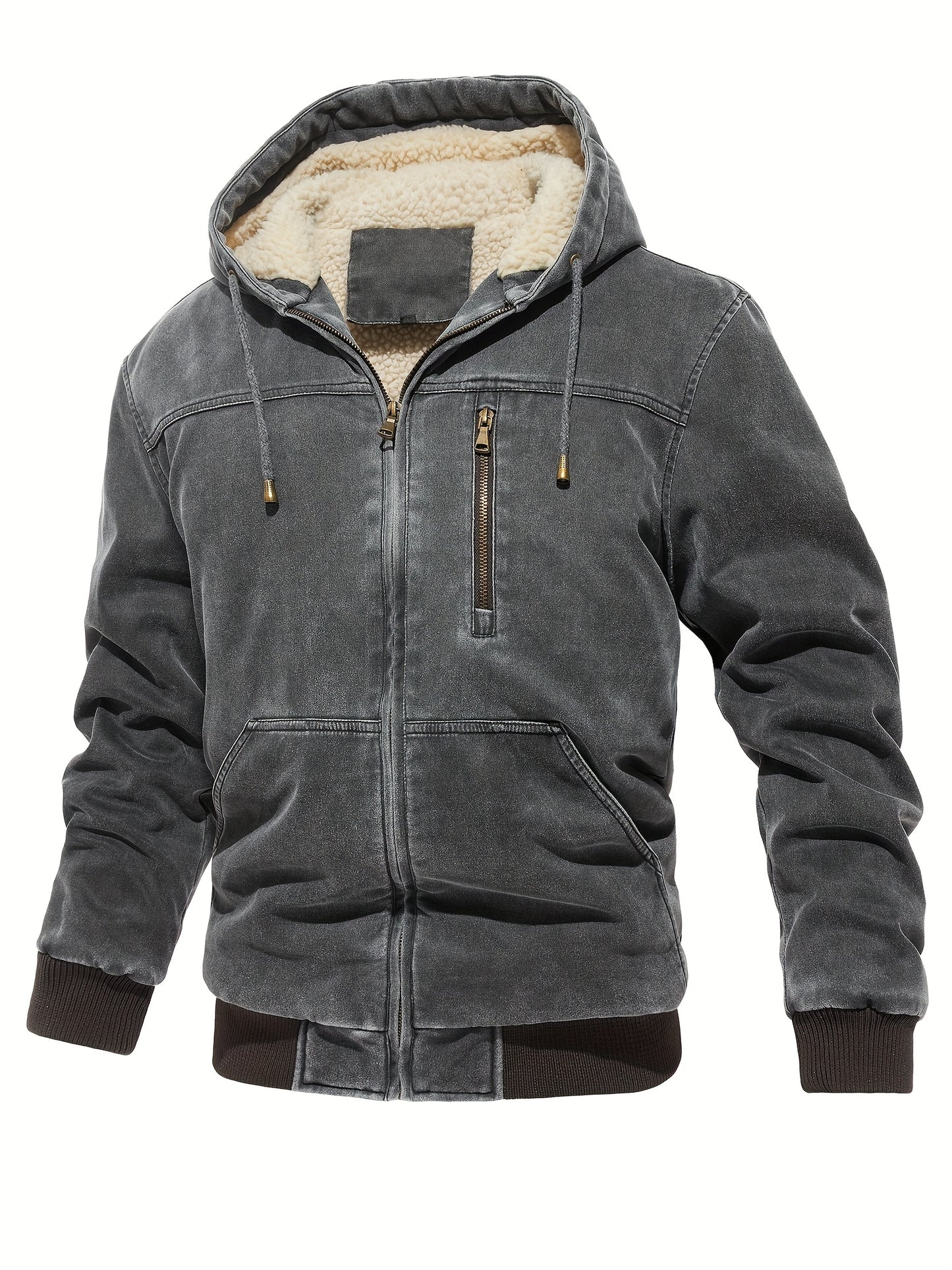 Men’s Plus Size Puffer Hooded Jacket