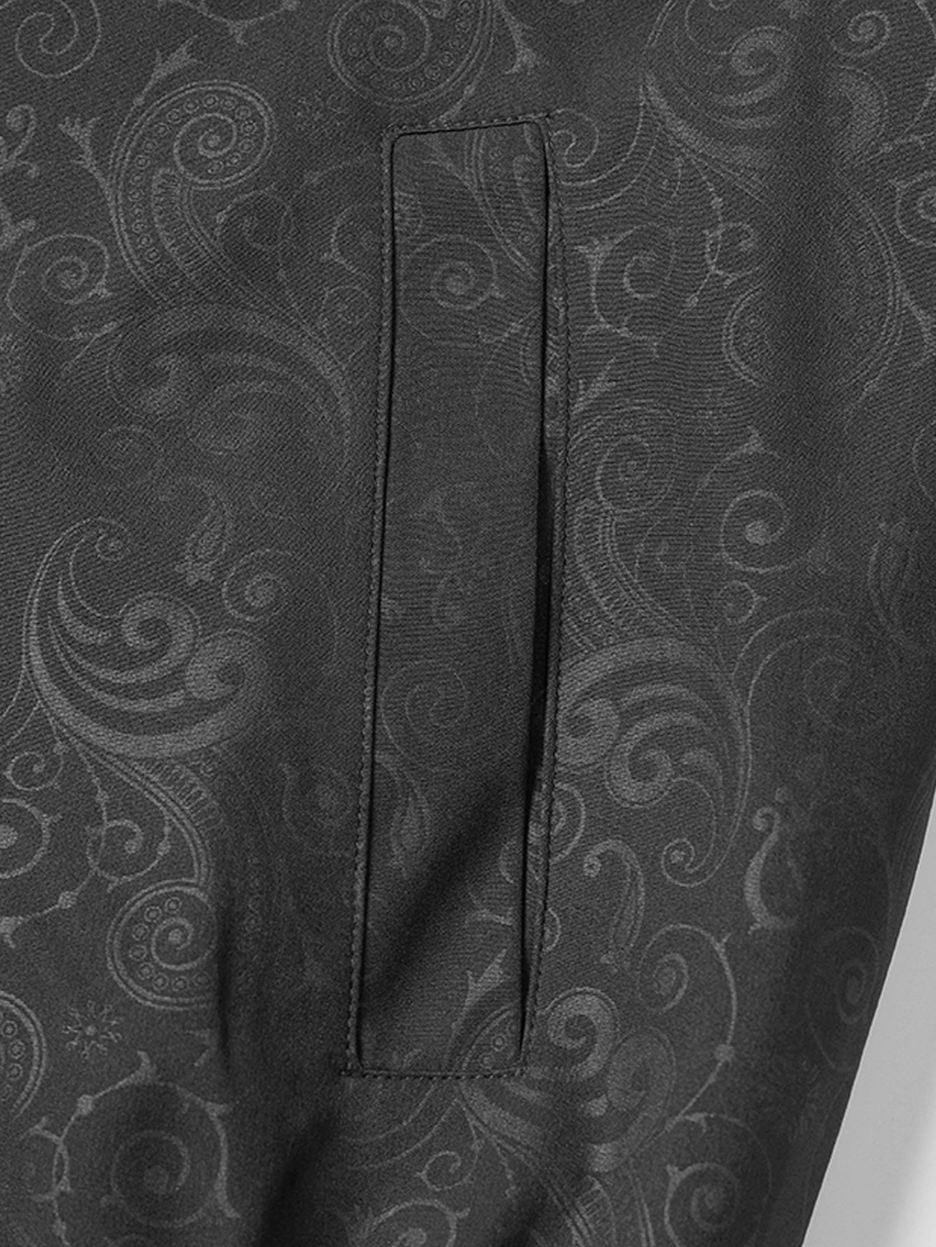 Plus Size Jacket - Fall/Winter Outerwear with Geometric Pattern