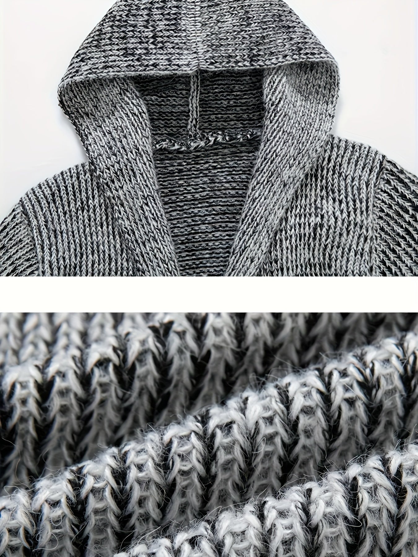 Plus Size Knit Hooded Cardigan Stylish Sweater Coat