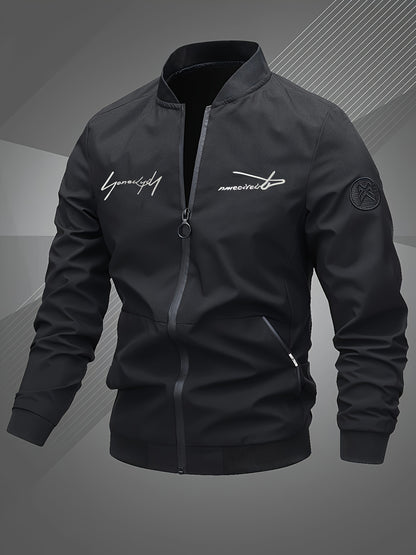 Men's Plus Size Baseball Jacket