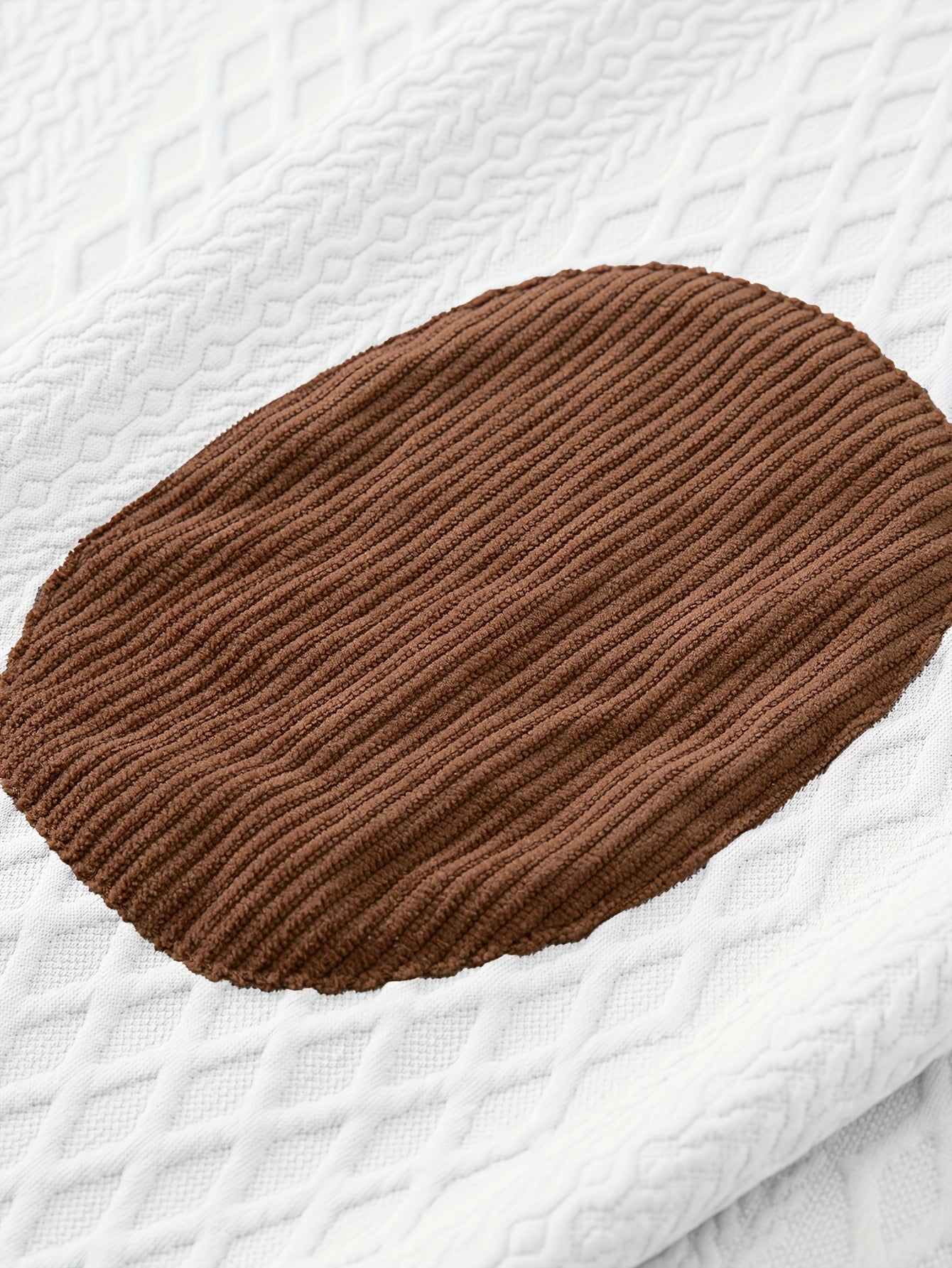 Plus Size Casual Grid-Pattern Sweater