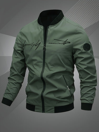 Men's Plus Size Baseball Jacket