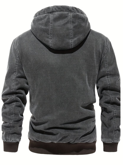 Men’s Plus Size Puffer Hooded Jacket