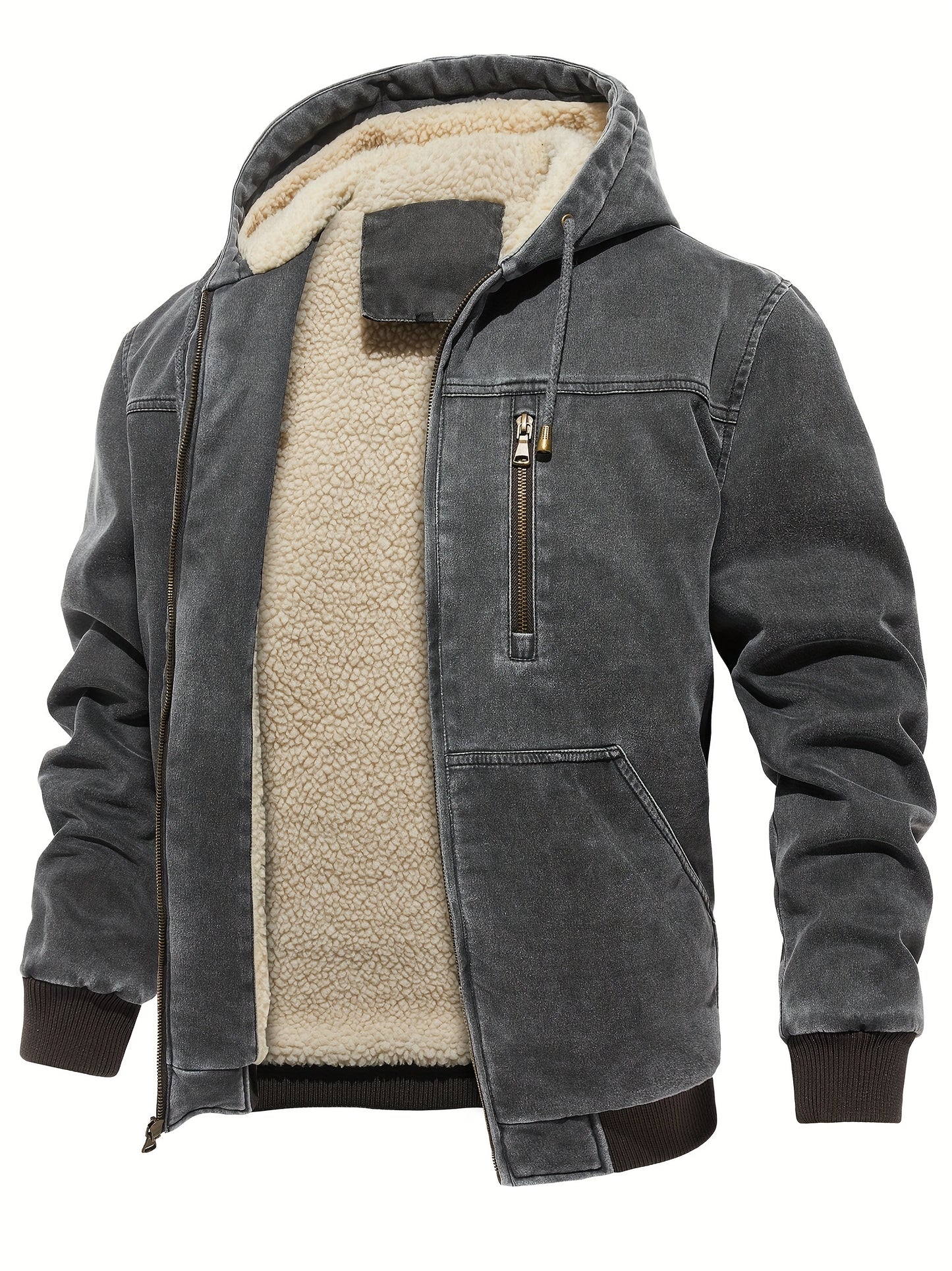 Men’s Plus Size Puffer Hooded Jacket