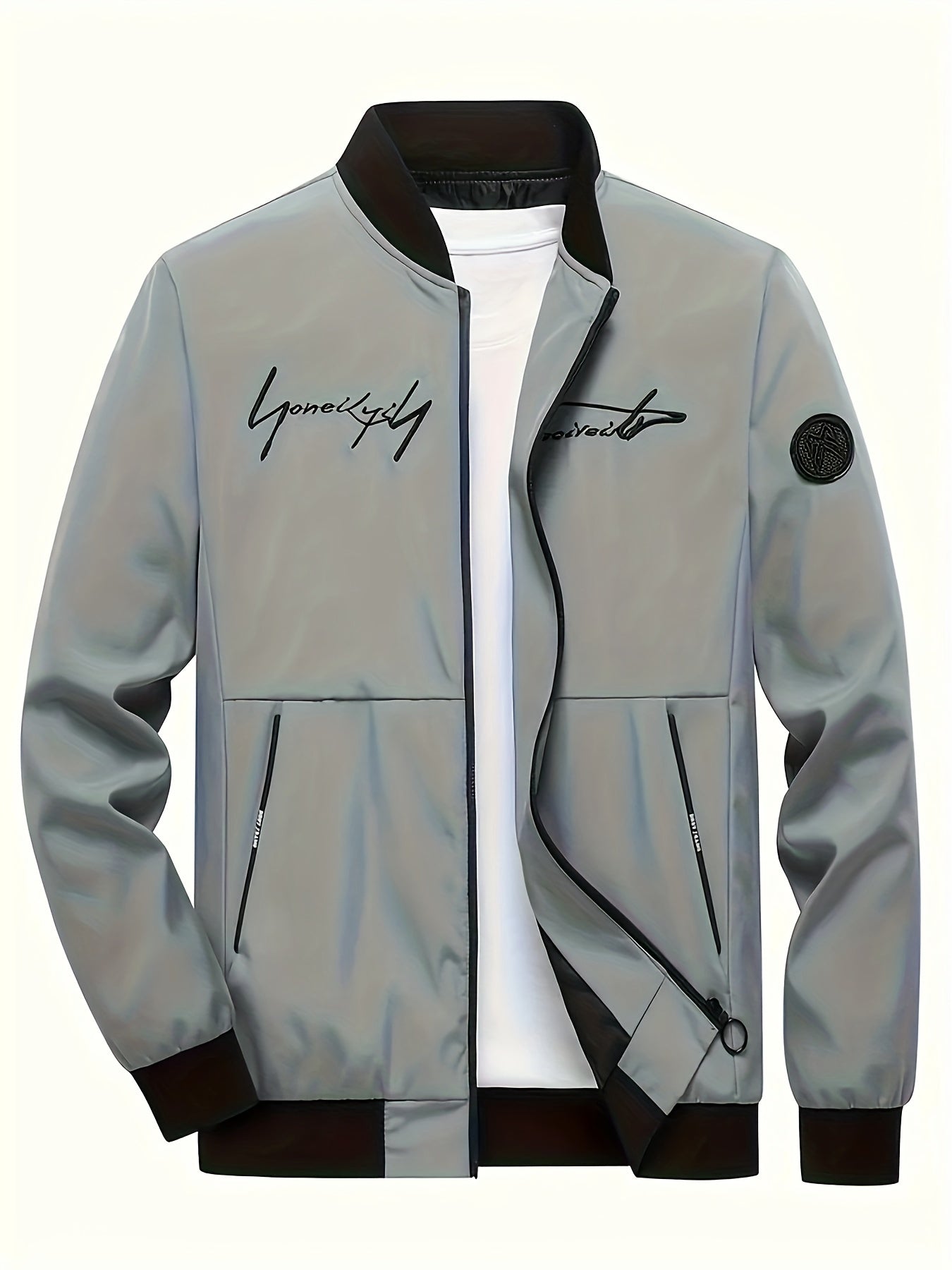 Men's Plus Size Baseball Jacket
