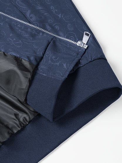 Plus Size Jacket - Fall/Winter Outerwear with Geometric Pattern